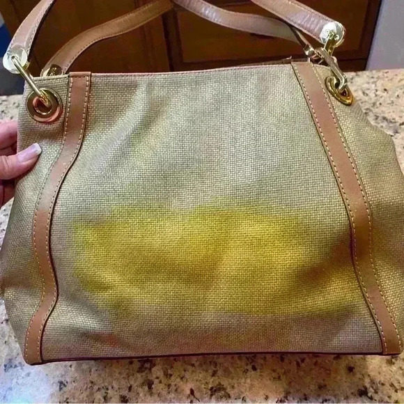 Michael Kors Canvas Leather Tote Shoulder Bag - Picture 2 of 11